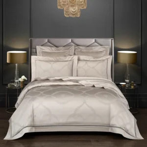 4 Pcs/lot Bedding Set 120s Cotton Jacquard Duvet Cover Flat Sheet 2 Pillowcases