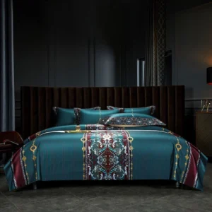 4 Pcs/lot Bedding Set 120s Cotton Printing Duvet Cover Flat Sheet 2 Pillowcases