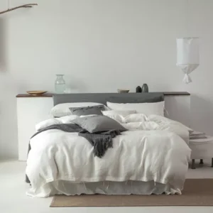 Pure Flax Bedding Set 4pcs 100% French Linen Duvet Cover Flat Sheet Pillowcases