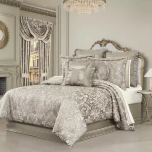 J Queen Brunello Flax 4 Piece Comforter Set in Queen